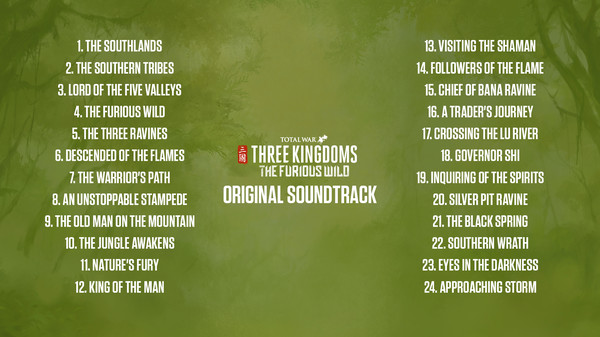 全面战争：三国 南蛮入侵 原声音轨 Total War: THREE KINGDOMS - The Furious Wild Original Soundtrack 杉果游戏 sonkwo